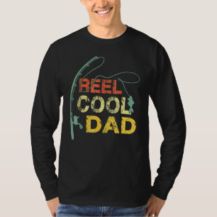 Camiseta Dia de os pais De Pesca Do Pai Legal Da Vintage Re