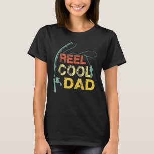 Camiseta Dia de os pais De Pesca Do Pai Legal Da Vintage Re