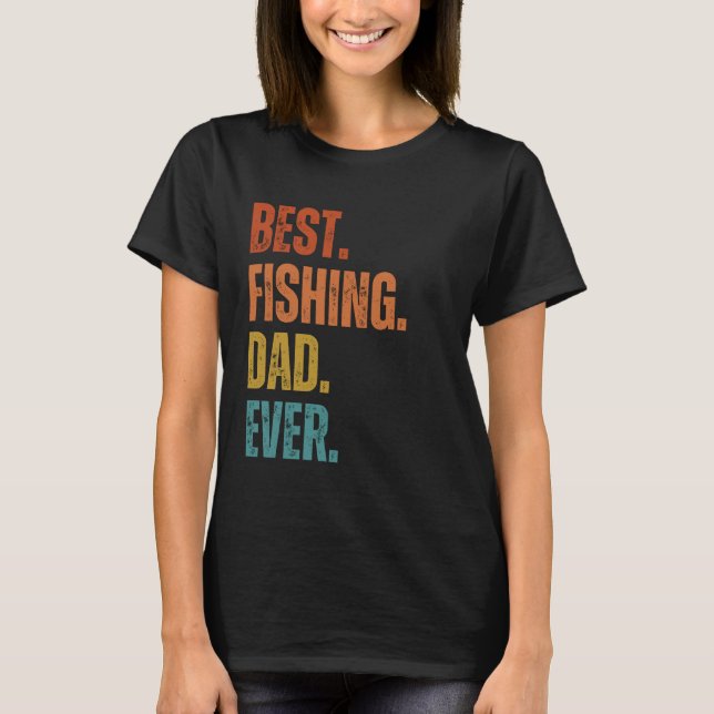 Camiseta Dia de os pais De Pesca Engraçado Com Pai De Peixe (Frente)