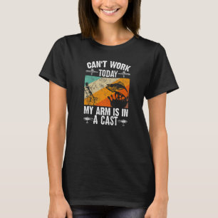 Camiseta Dia de os pais de pesca que não posso trabalhar ho