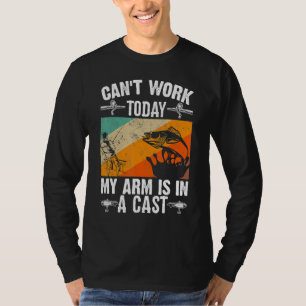 Camiseta Dia de os pais de pesca que não posso trabalhar ho