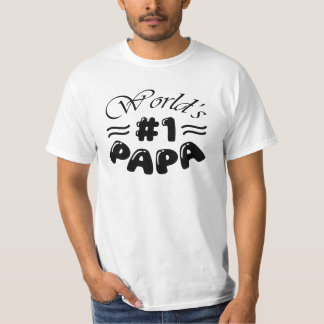 Camiseta Dia de os pais de Tipografia Papa nº 1 do mundo