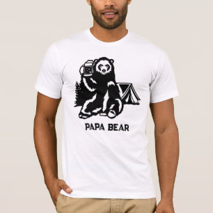 Camiseta *~* Dia de os pais de Urso de Cerveja do Acampamen
