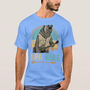 Camiseta Dia de os pais De Vintagem Do Papá Cute Urso Do Me
