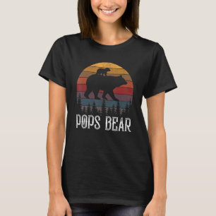 Camiseta Dia de os pais De Vintagem Do Urso Do Pop Da Canet