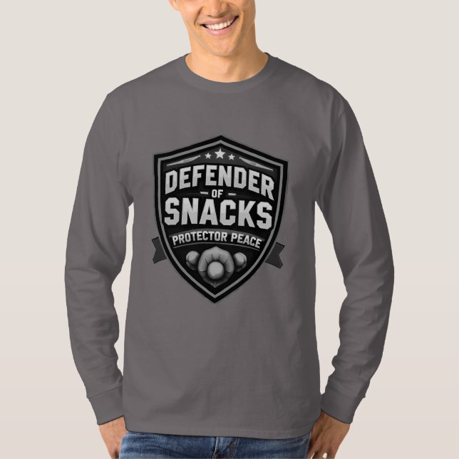 Camiseta Dia de os pais Defensor de Snacks (Frente)