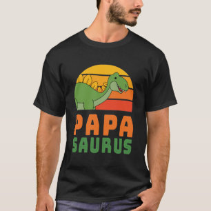 Camiseta Dia de os pais do Dinossauro do Stegosaurus Papasa