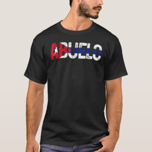 Camiseta Dia de os pais do Orgulho Bandeira Cubano Mens Abu