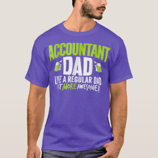 Camiseta Dia de os pais do Pai do Contador do Mens Engraçad