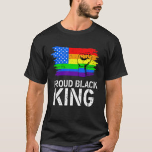 Camiseta Dia de os pais Do Rei Negro Orgulhoso Lgbt Orgulho