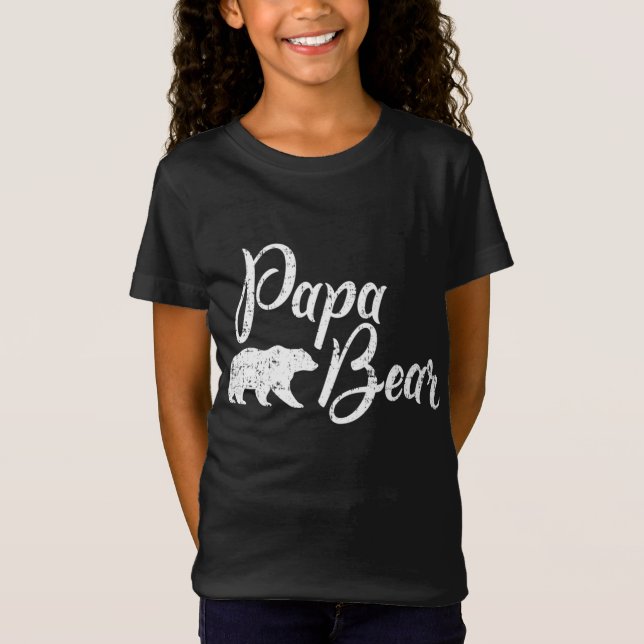 Camiseta Dia de os pais do Urso do Papa (Frente)