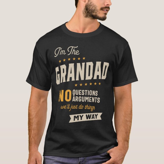 Camiseta Dia de os pais do Vovô Engraçado (Frente)