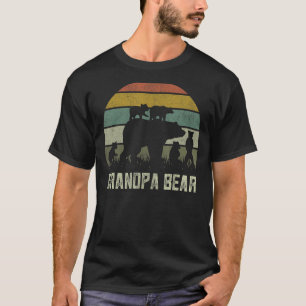 Camiseta Dia de os pais Engraçado Avô Cinco Crianças Cub Gr