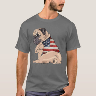 Camiseta dia de os pais Engraçado Cachorro Eu Adoro Pai Ta