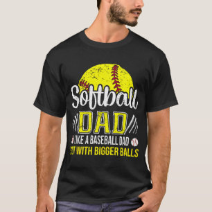 Camiseta Dia de os pais Engraçado Definição de Pai Softball