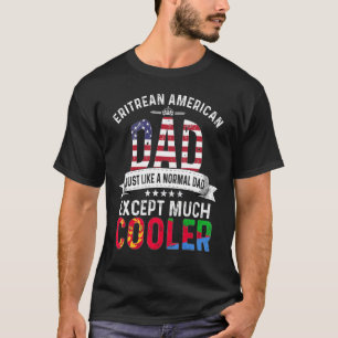 Camiseta Dia de os pais eritreu-americano Pai Papa Eritreia