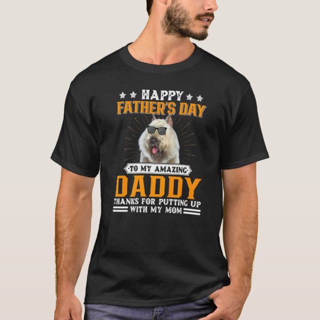 Camiseta Dia de os pais Feliz Bouvier Des Flandres Pai M (Frente)