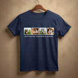 Camiseta Dia de os pais Feliz de Elementos de Mesa Periódic<br><div class="desc">Ignore a faísca da descoberta deste Dia de os pais com nossa divertida camiseta de fotos de Mesa periódica! Mergulhe seu pai no mundo da ciência com uma camisa que destaquem habilmente a palavra "Pai" usando os elementos reais da mesa periódica. Não é apenas uma camisa — é uma declaração...</div>