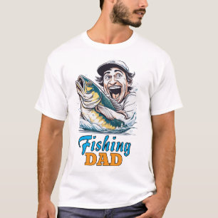 Camiseta Dia de os pais feliz do Pai de pesca