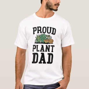 Camiseta Dia de os pais Feliz do Pai de Plantas Orgulhosas
