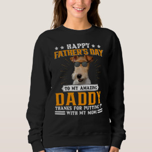 Camiseta Dia de os pais Feliz Fox Terrier Dog Pai Para M