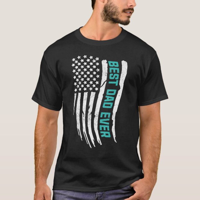 Camiseta Dia de os pais Feliz Melhor Pai De Todos Nós Ameri (Frente)