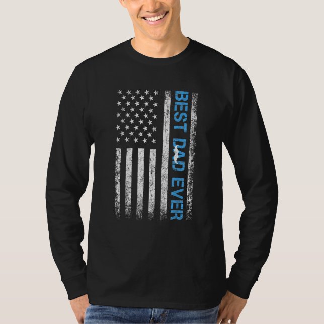 Camiseta Dia de os pais Feliz Melhor Pai De Todos Nós Ameri (Frente)