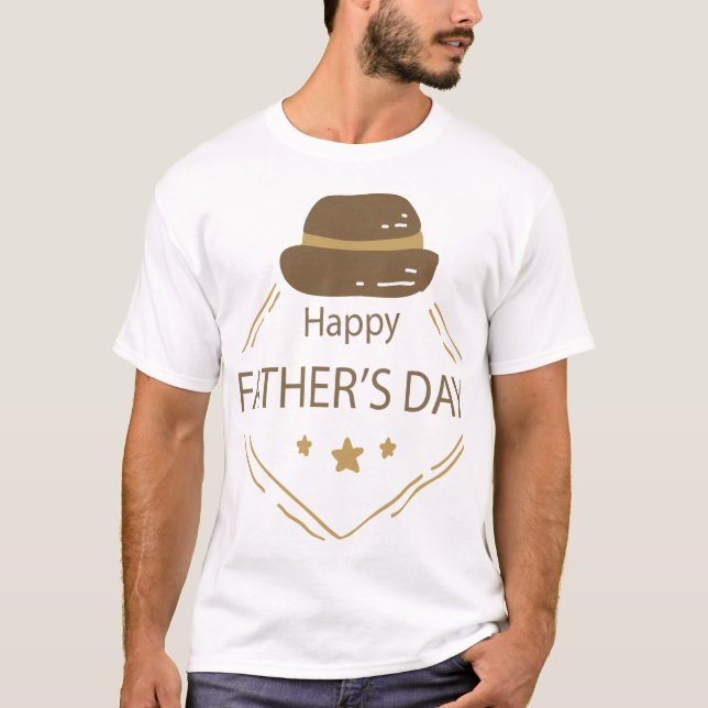 Camiseta "Dia de os pais Feliz" - Pai Celebrado (Frente)