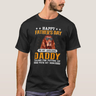 Camiseta Dia de os pais Feliz Pai Irlandês De Cachorro Para