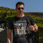 Camiseta Dia de os pais foto colagem melhor pai personaliza<br><div class="desc">A tipografia negra filhas da família colagem de fotos em camiseta branca e preta personalizada com suas 6 fotos e seu texto. O pode ser um presente de manutenção de excelente para pai para Dia de os pais, aniversário, Natal ou qualquer outra ocasião. Observe que a cor do texto pode...</div>