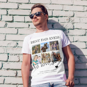 Camiseta Dia de os pais foto colagem melhor pai personaliza