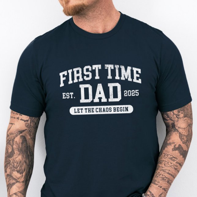 Camiseta Dia de os pais Funny Pai pela Primeira Vez Persona (Criador carregado)