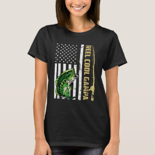 Camiseta Dia de os pais Gampa Legal do Vintage Reel Flag Me
