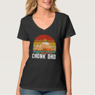 Camiseta Dia de os pais Gato-Gordo-Engraçado-Pai Gato-Sarcá