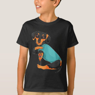 Camiseta Dia de os pais Gift Engraçado Pai De Cachshund I L