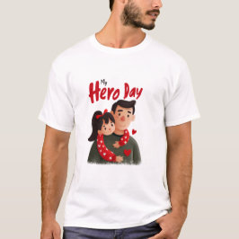 Camiseta Dia de os pais Herói