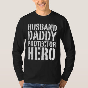 Camiseta Dia de os pais Herói do Protetor do Pai Marido