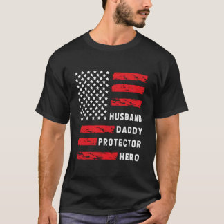 Camiseta Dia de os pais Heroico De Proteção Do Pai Marido P