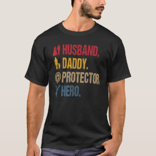 Camiseta Dia de os pais Heroico do Protetor de Pais Marido