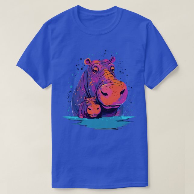 Camiseta Dia de os pais Hippo (Frente do Design)