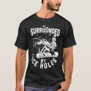 Camiseta Dia de os pais Inverno Pescador Buraco de Gelo