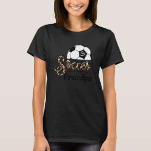Camiseta Dia de os pais Leopardo do avô de futebol
