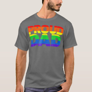 Camiseta Dia de os pais LGBT Presente Sinalizador Arco-Íris