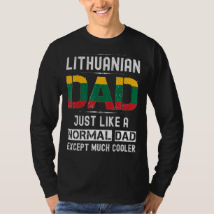 Camiseta Dia de os pais lituano Pai Lituânia Sinalizador Me