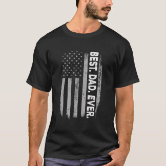 Camiseta Dia de os pais Melhor Pai De Bandeira Americana Pa