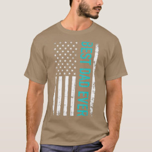 Camiseta Dia de os pais Melhor pai de sempre com bandeira a