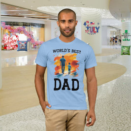 Camiseta Dia de os pais "Melhor Pai do Mundo"