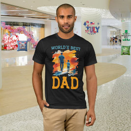 Camiseta Dia de os pais "Melhor Pai do Mundo"