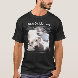 Camiseta Dia de os pais Melhor Pai Foto De Cachorro De Cãoz