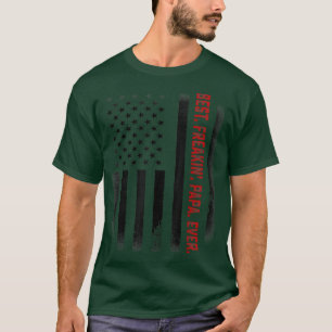 Camiseta Dia de os pais Mens Dott Tee Melhor Freakin Papa N